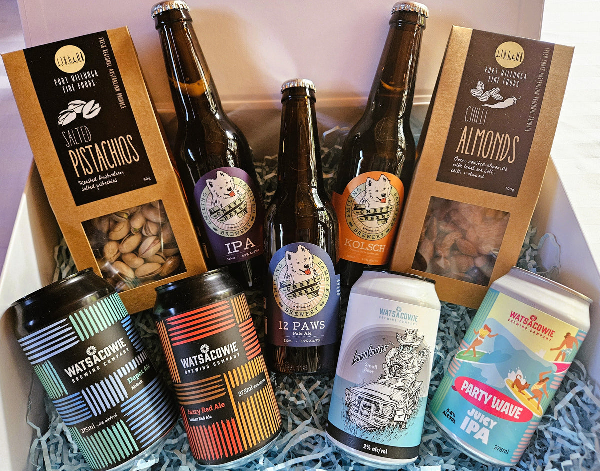 local products wine, gin, body mousse and candle