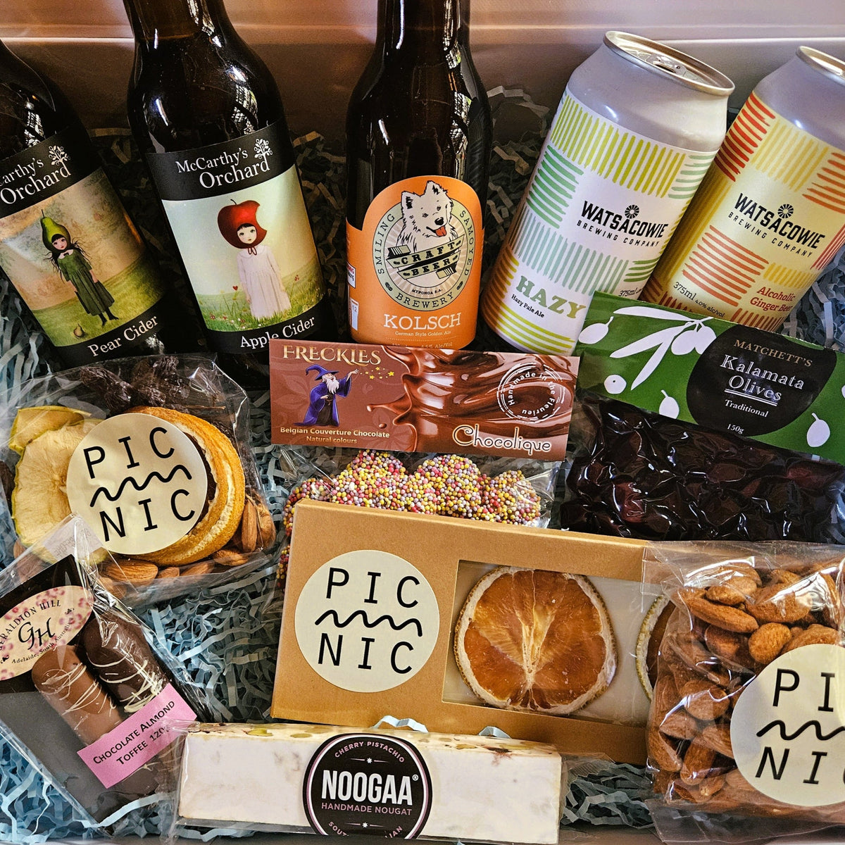 McCarthys Orchard Shiraz, Ginny Pig Gin and Chilli chocolate