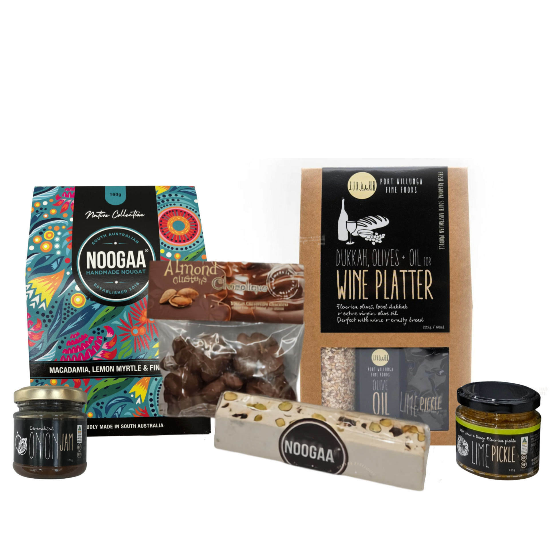 Gift box with Nougat Chocolate and savoury treats