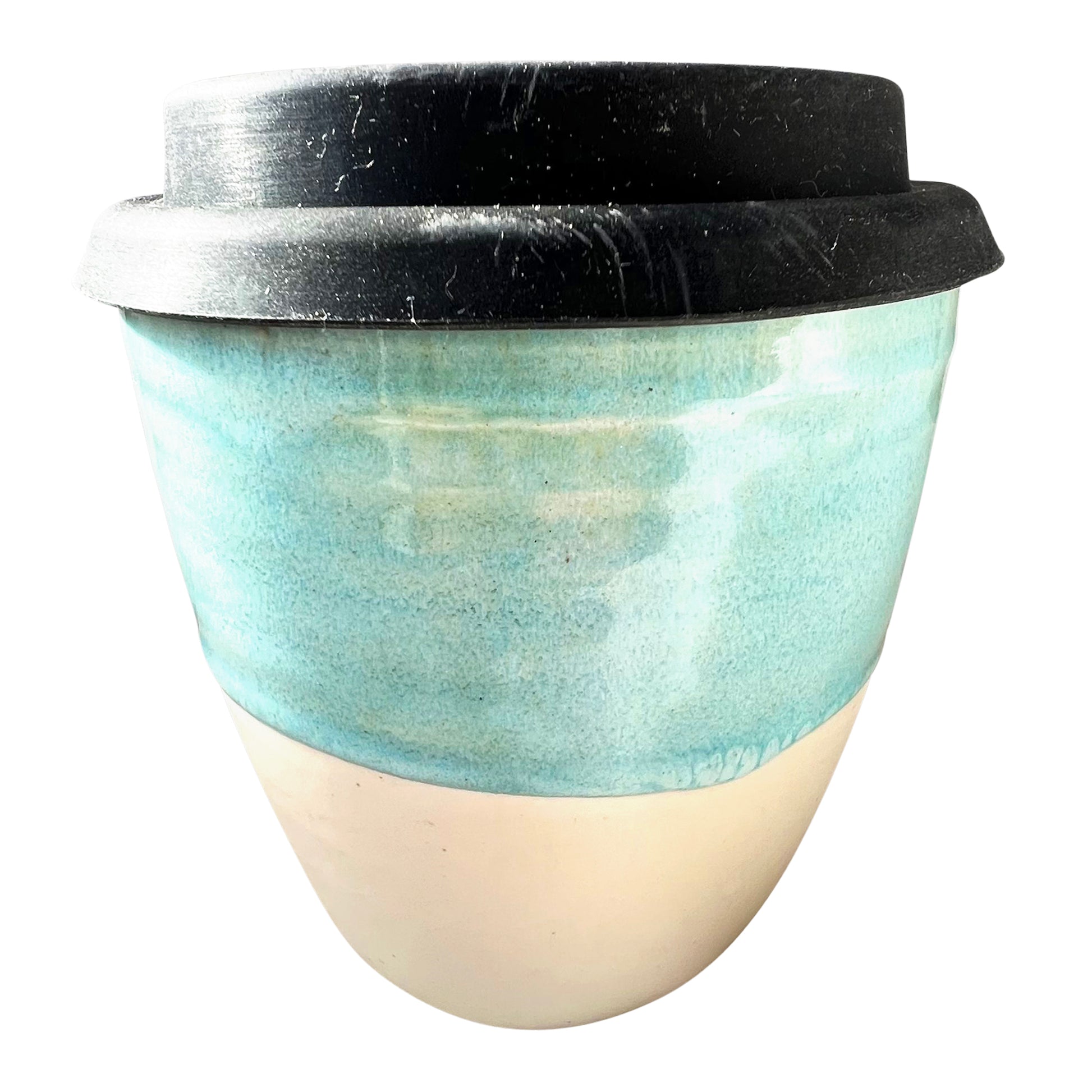 handmade keep cup blue