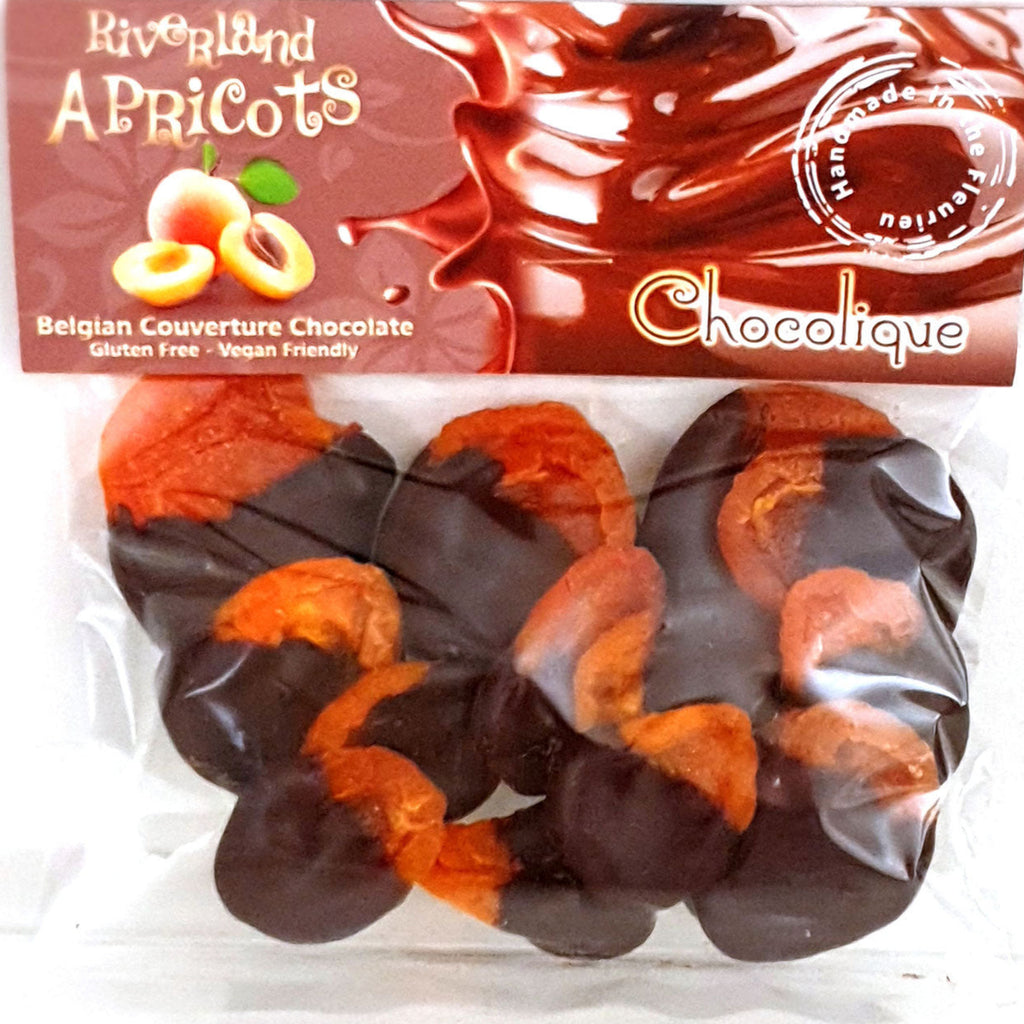 chocolique dark or milk choc dipped apricots