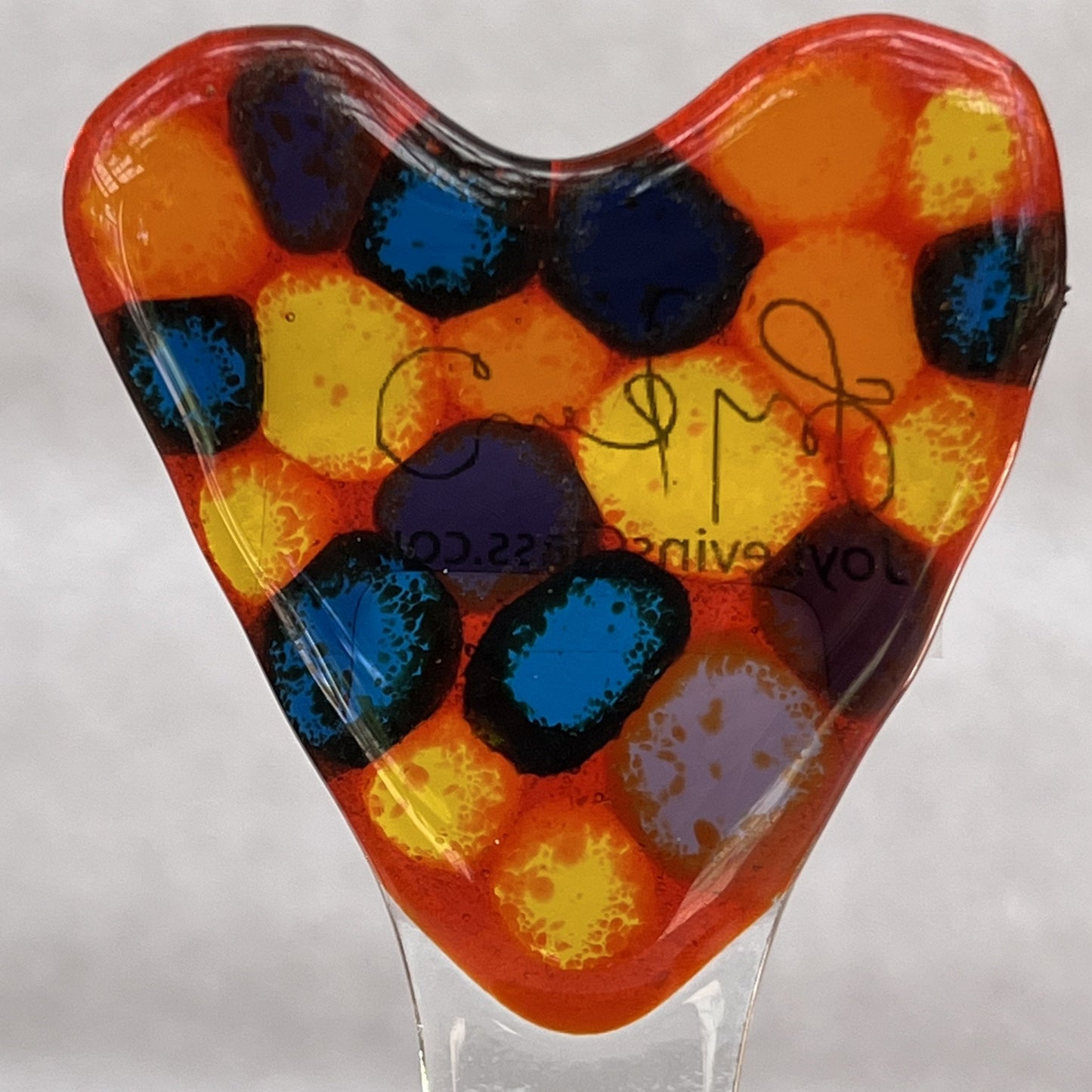 Glass Heart Stakes - Medium