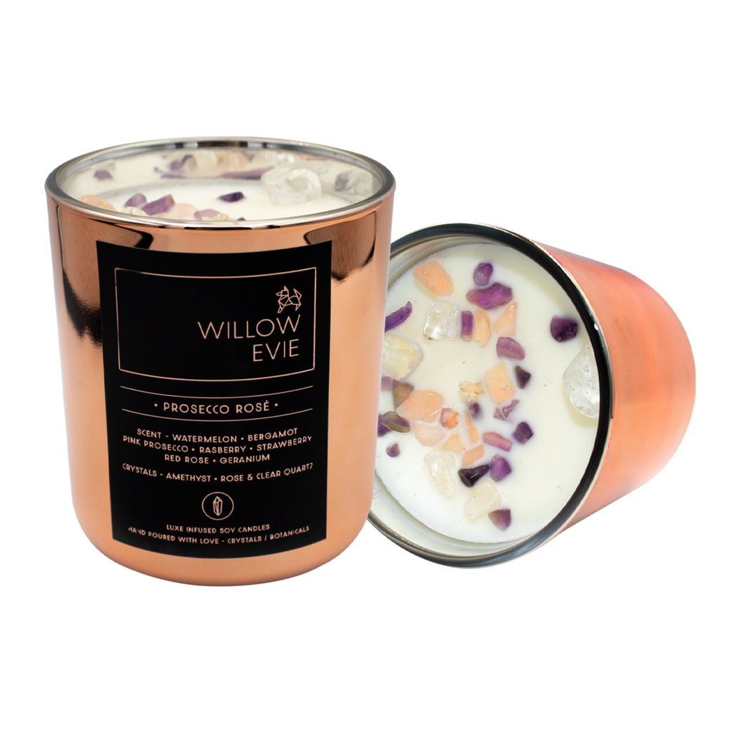 Willow Evie Prosecco Rose candle